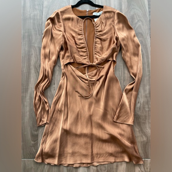 COPY - NWT Shona Joy Felicity Long Sleeve Cut Out Front Mini Dress - Picture 6 of 11
